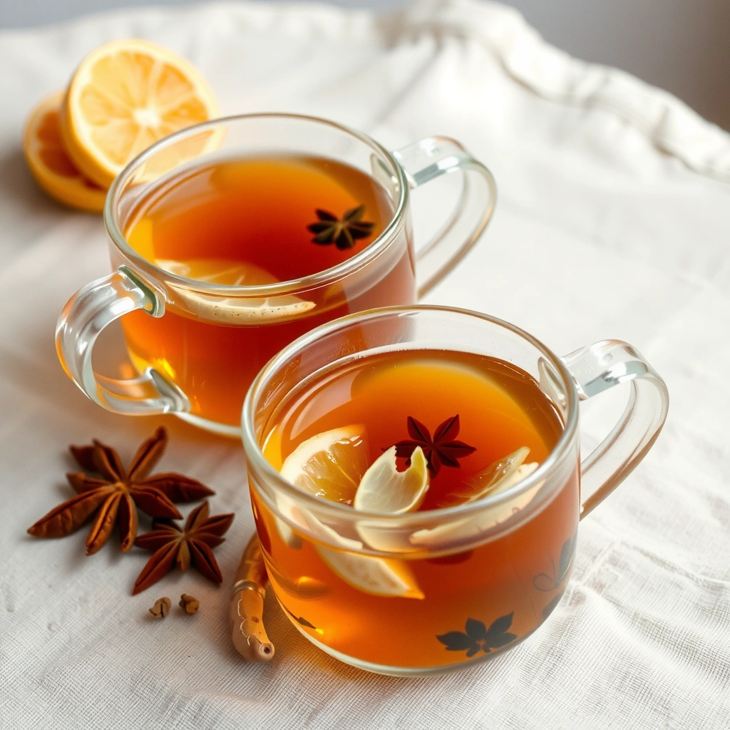 Digestive herbal tea blend with fennel, ginger and cumin seeds
